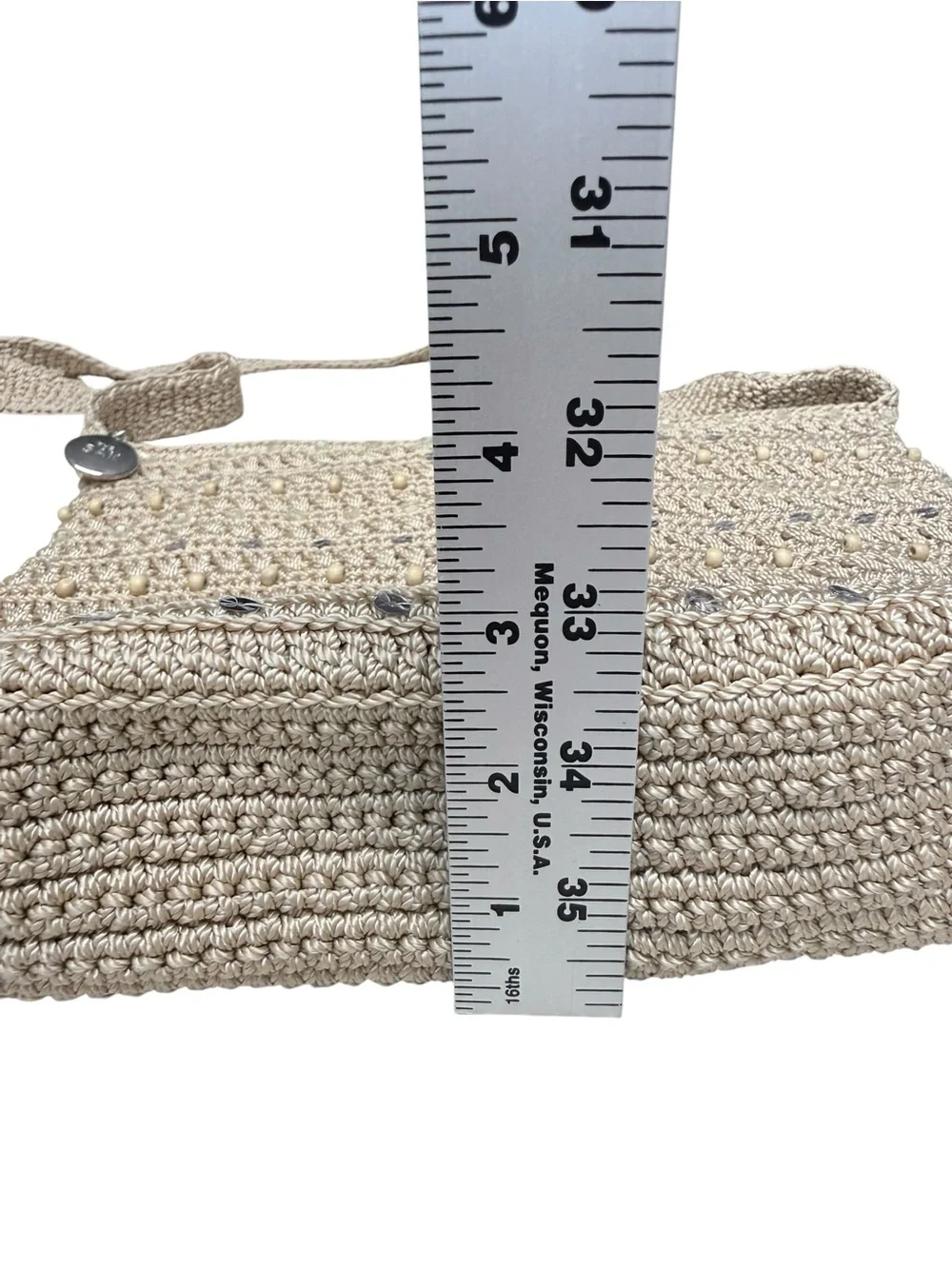 Vintage The Sak Hand-Crocheted Crossbody Hobo Bag